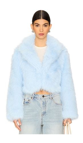 Paris Cropped Faux Fur Jacket In Ice Water in . Size M, S, XS - Free People - Modalova