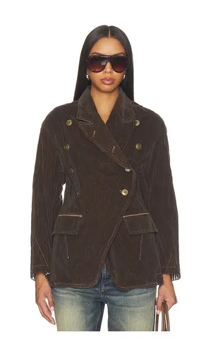 August Velvet Jacket in Brown. - size L (also in M, S, XL, XS) - Free People - Modalova