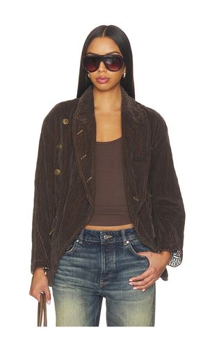 August Velvet Jacket in Brown. - size L (also in M, S, XL, XS) - Free People - Modalova