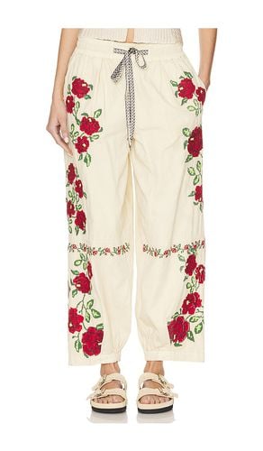 Rosalia Embroidered Pant in Cream. - size S (also in L) - Free People - Modalova