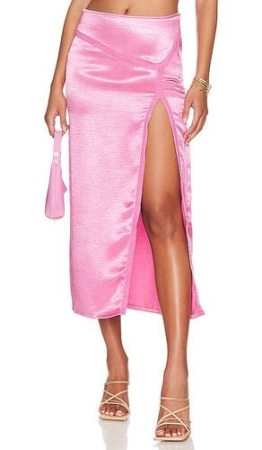 Dakota Satin Midi Skirt in Pink. - size 10 (also in 2) - Free People - Modalova