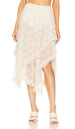 Falda french courtship en color ivory talla L en - Ivory. Talla L (también en XL) - Free People - Modalova