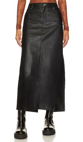 Falda larga de cuero sintético city slicker en color talla 0 en - Black. Talla 0 (también en 10, 12, 2, 4, 6, 8) - Free People - Modalova