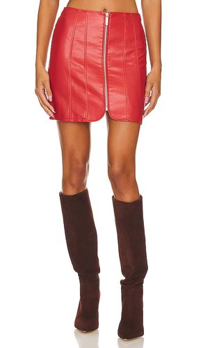 Minifalda cuero sintético layla en color rojo talla 0 en - Red. Talla 0 (también en 12, 2) - Free People - Modalova
