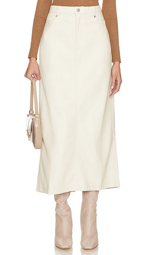 Falda larga de cuero sintético city slicker en color blanco talla 10 en - White. Talla 10 (también en 12, 6) - Free People - Modalova