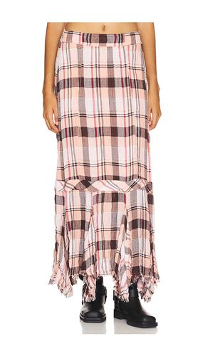 Bordeaux Plaid Maxi Skirt in Pink. - size L (also in M, S, XL, XS) - Free People - Modalova