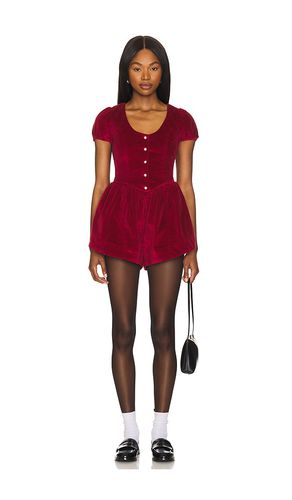 X REVOLVE Silver Bells Romper in Burgundy. - size L (also in M, S, XL, XS) - Free People - Modalova