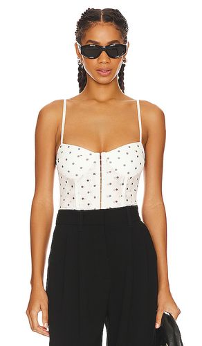 X Intimately FP Printed Night Rhythm Corset Bodysuit in White. - size L (also in M, XL) - Free People - Modalova