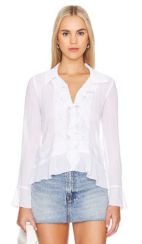 Bad At Love Solid Blouse In in White. - size M (also in S) - Free People - Modalova