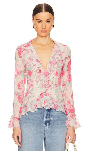 Bad At Love Printed Blouse In in Cream. - size L (also in S, XS) - Free People - Modalova