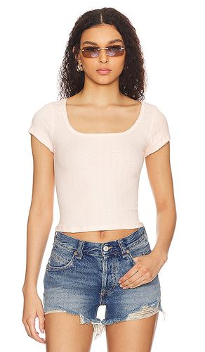 X Intimately FP End Game Pointelle Baby Tee In in Peach. - size M (also in L, S, XL, XS) - Free People - Modalova