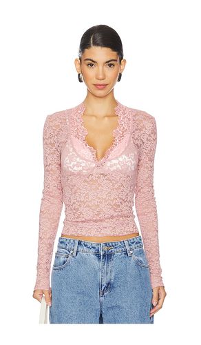 X Intimately FP All Day Lace Long Sleeve Top In in Peach. - size L (also in M, S, XS) - Free People - Modalova