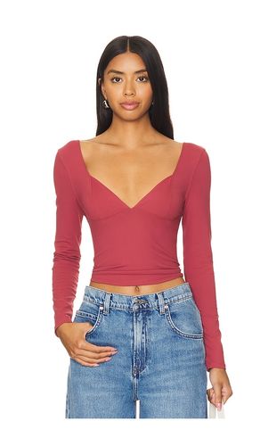 X Intimately FP Duo Corset Long Sleeve Cami In in Red. - size L (also in M, S) - Free People - Modalova