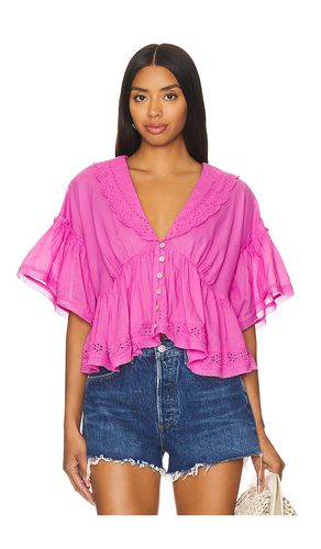 Bella Cutwork Top in Pink. - size L (also in M, S, XS) - Free People - Modalova