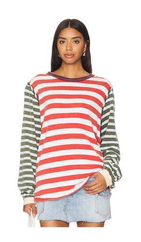 X We The Free Sawyer Stripe Tee in Red. - size L (also in M, S) - Free People - Modalova