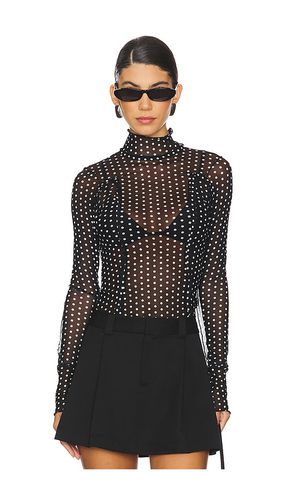 Charlie Printed Mesh Top in Black. - size M (also in L, S, XL, XS) - Free People - Modalova