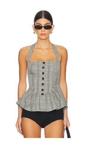 Anastasia Plaid Top in Grey. - size L (also in M, S, XS) - Free People - Modalova