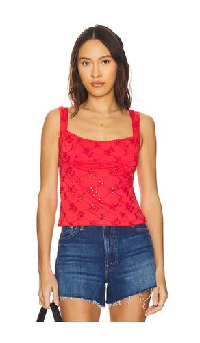 Full Bloom Eyelet Cami in Red. - size L (also in M, S, XS) - Free People - Modalova