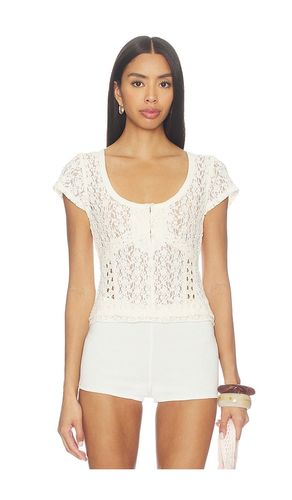 Claro Short Sleeve Tee in White. - size S (also in M, XL, L) - Free People - Modalova