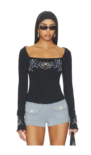Olivia Long Sleeve Top in Black. - size M (also in S, XS) - Free People - Modalova