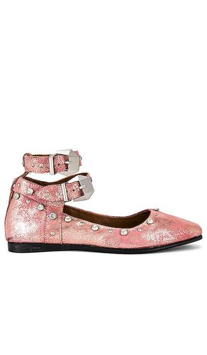 Zapato plano mystic diamante en color rosado talla 10 en - Pink. Talla 10 (también en 6, 9.5) - Free People - Modalova