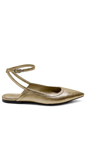 Zapato plano jules point wrap en color oro metálico talla 10 en - Metallic Gold. Talla 10 (también en 6, 6 - Free People - Modalova