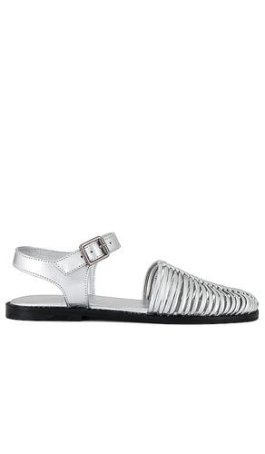 Frankie Fisher Flat in Metallic Silver. - size 10 (also in 6, 9) - Free People - Modalova