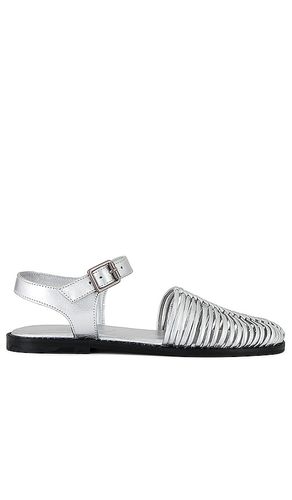 Zapato plano frankie fisher en color plateado metálico talla 10 en - Metallic Silver. Tall - Free People - Modalova