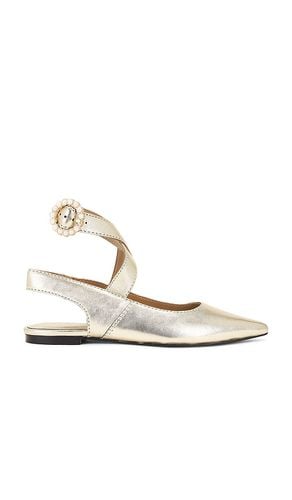 Zapato plano parisa en color oro metálico talla 10 en - Metallic Gold. Talla 10 (también en 6, 6.5, 7, 7.5, 8, 8.5 - Free People - Modalova