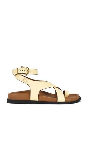 Anya Criss Cross Footbed Sandal in Yellow. - size 10 (also in 7, 8, 9) - Free People - Modalova