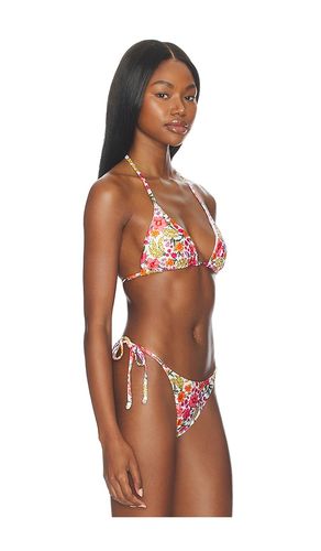 Banana Flowers Triangle Bikini Top in Ivory. - size M (also in S) - FARM Rio - Modalova