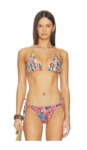 Triangle Bikini Top in Blue,Rose. - size S (also in XL, XS) - FARM Rio - Modalova