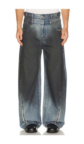 Double Waist Gradient Indigo Denim Trousers in . Size M. Also in L, S, XL/1X - Feng Chen Wang - Modalova