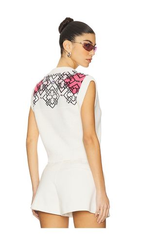 Hello Kitty Argyle Gilet in White. - size L (also in S, XS) - GCDS - Modalova