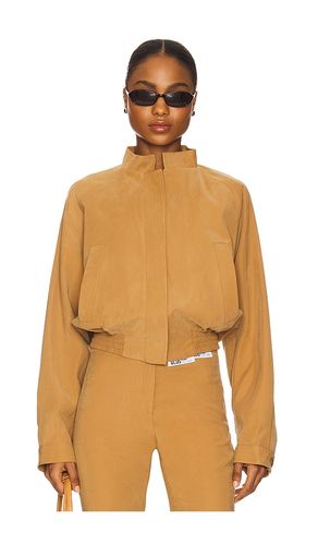 Cupro Crop Tailoring Bomber in Tan. - size L (also in M, S, XS) - GCDS - Modalova