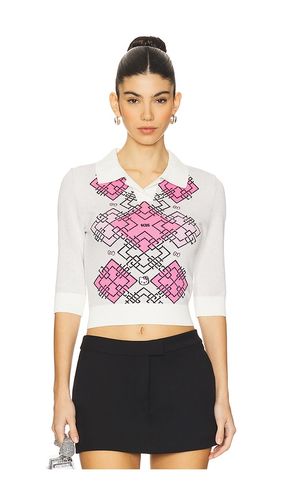 Hello Kitty Argyle Polo in White. - size M (also in S, XS) - GCDS - Modalova