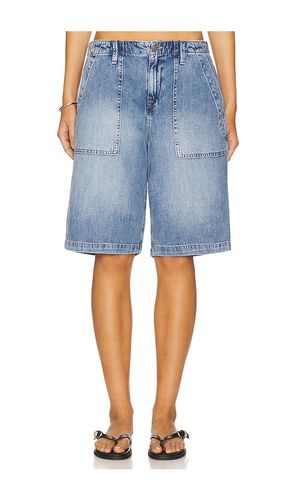 Lite Linen Bermuda Short in Blue. - size 0 (also in 00, 10, 12, 14, 16, 18, 2, 20, 22, 24, 4, 6, 8) - Good American - Modalova