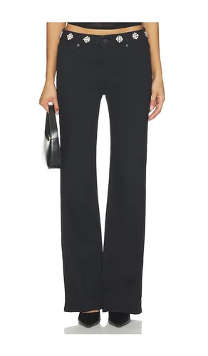 Embellished Good Low Rise Bootcut Jeans in Black. - size 0 (also in 00, 10, 14, 2, 4, 6, 8) - Good American - Modalova