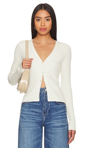 Shine Rib V-neck Cardi in White. - size 2X (also in XL) - Good American - Modalova