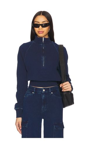 Jeanius Mock Zip Pullover in Blue. - size 2X (also in 4X, 5X, L, M, S, XL, XS) - Good American - Modalova
