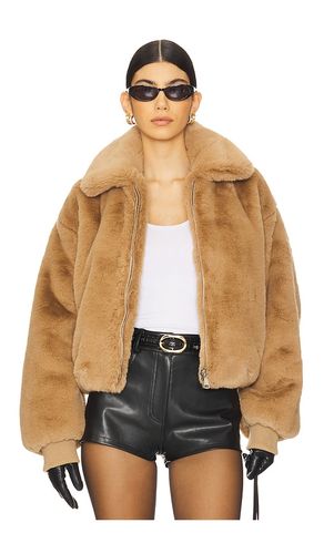 Faux Fur Collared Coat in Brown. - size 2X (also in 3X, 4X, 5X, L, M, S, XL, XS) - Good American - Modalova