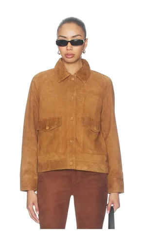The Suede Boxy Jacket in . Size M. Also in S, XL, XS - Good American - Modalova
