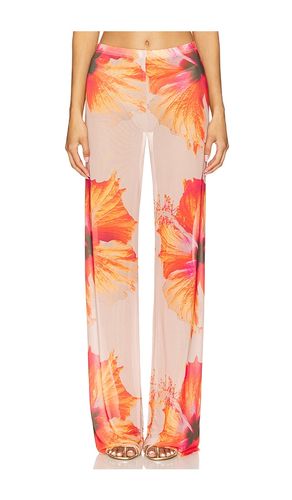 Gauze Mesh Wide Leg Pant in Orange,Neutral. - size 1X (also in M, S) - Good American - Modalova