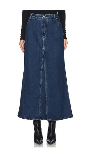 Fit And Flare Denim Maxi Skirt in Blue. - size 0 (also in 00, 10, 12, 16, 2, 20, 22, 24, 4, 6, 8) - Good American - Modalova