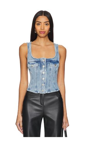 Jeanius Button Front Corset in Denim-Light. - size L (also in M, S, XL/1X, XS, XXXL/3X, XXXXL/4X) - Good American - Modalova