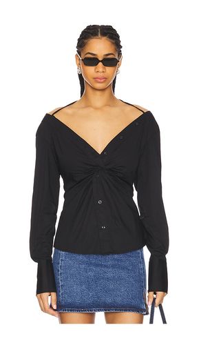 Poplin Off Shoulder Top in Black. - size XS (also in M, S, XXL/2X, XXXXL/4X) - Good American - Modalova