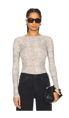 Mesh Boatneck Bodysuit in Neutral. - size L (also in M, S, XS, XXXL/3X, XXXXL/4X) - Good American - Modalova