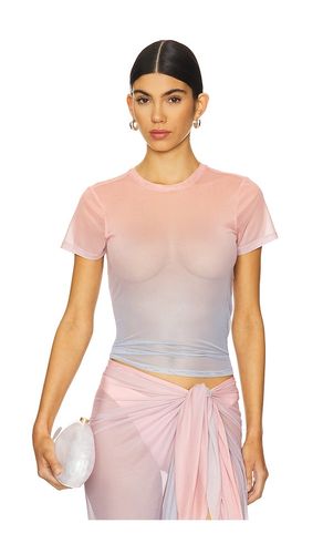 Mesh Baby Tee in Pink. - size L (also in M, S, XS) - Good American - Modalova
