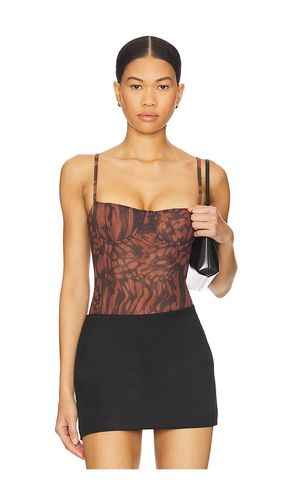 Mesh Bustier Bodysuit in Brown. - size L (also in M, S, XL/1X, XS, XXL/2X, XXXL/3X, XXXXL/4X) - Good American - Modalova