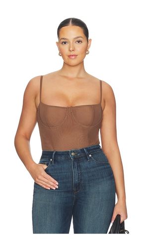 Mesh Bustier Bodysuit Top in . Taglia L. Also in M - Good American - Modalova